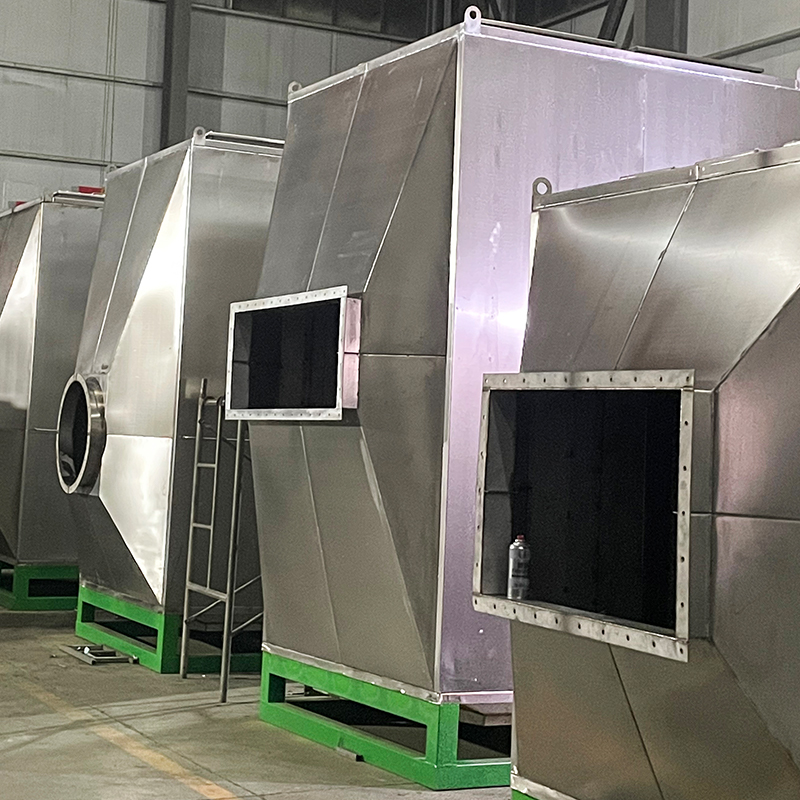 Structure de chargement par le haut et de déchargement latéral Boîte d'adsorption de charbon actif en acier inoxydable 304