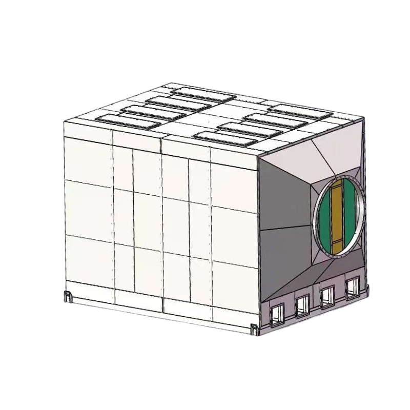 Structure de chargement par le haut et de déchargement latéral Boîte d'adsorption de charbon actif en acier inoxydable 304