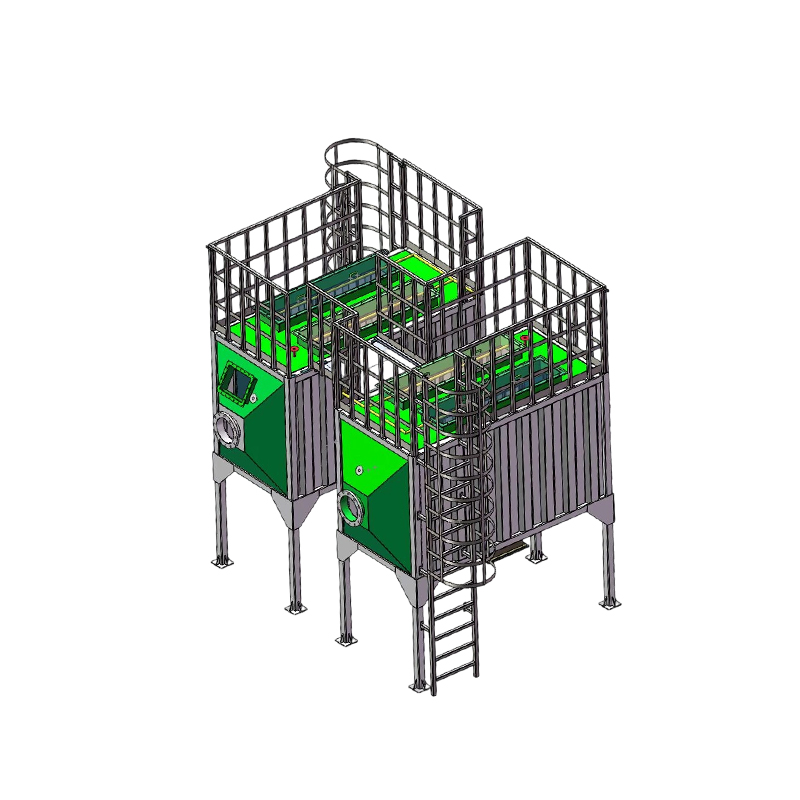 Boîte d'adsorption de charbon actif en acier au carbone à chargement par le haut et par le bas